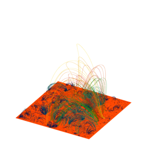 Magnetic field lines on the Sun