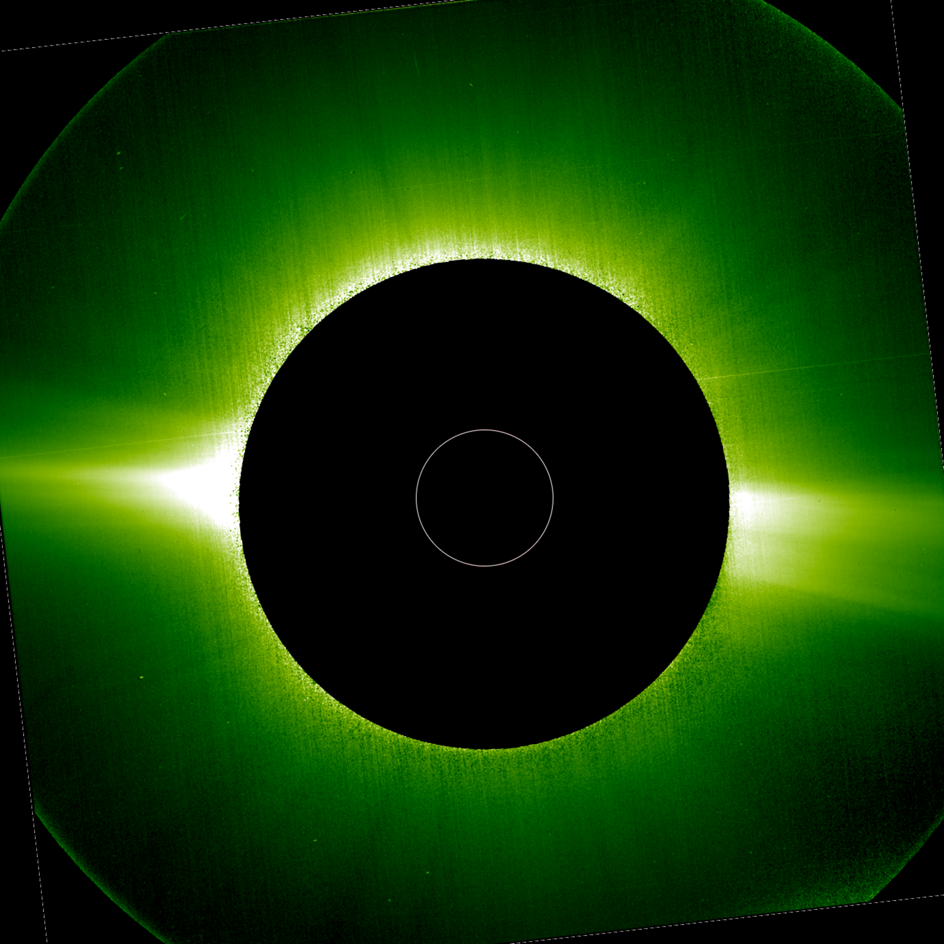 The Sun’s corona in visible light on 15 May 2020