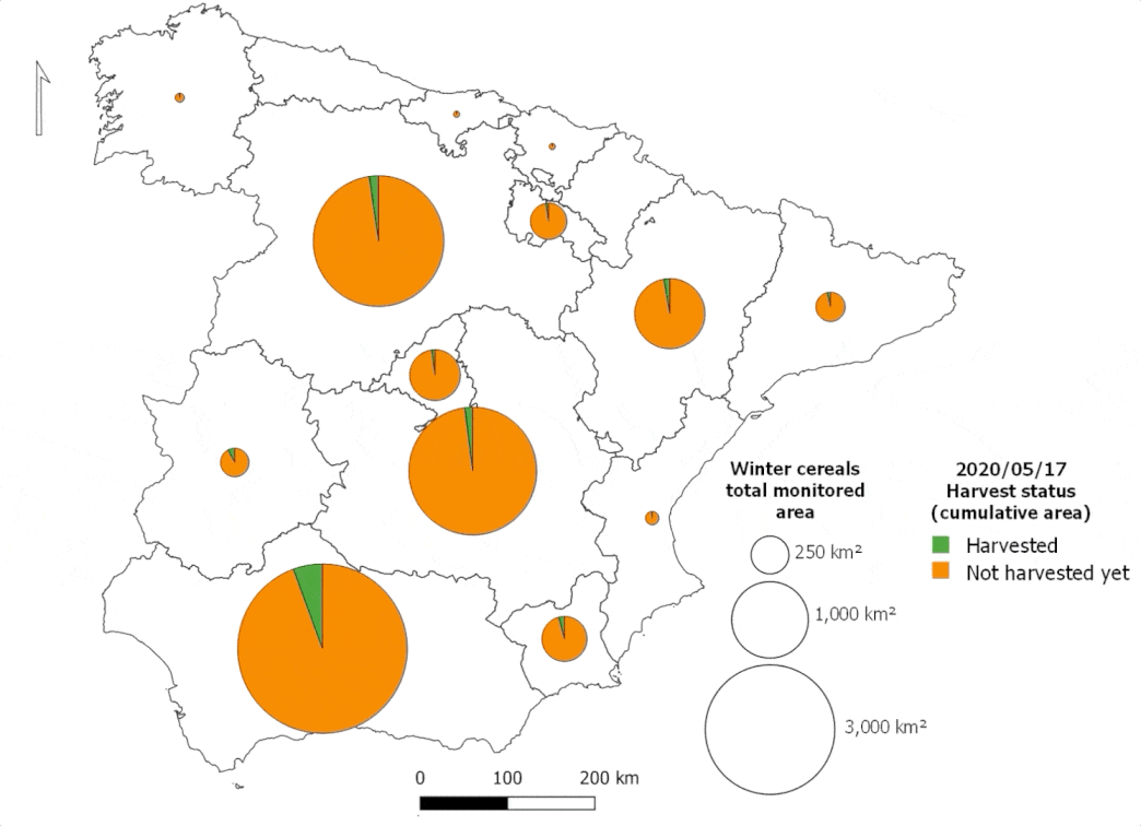 Harvest monitoring in Spain