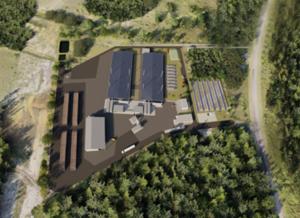 Artist's view of the biomass plant