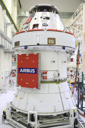 Orion for Artemis I with solar panel covers