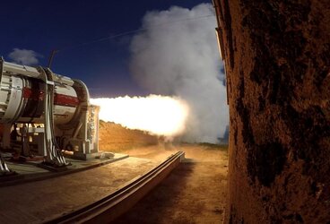 Vega-C's Zefiro-9 solid rocket motor performed its qualification test firing on 1 October 2020 in Sardinia