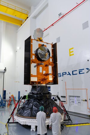 Copernicus Sentinel-6 Michael Freilich on its launch adapter