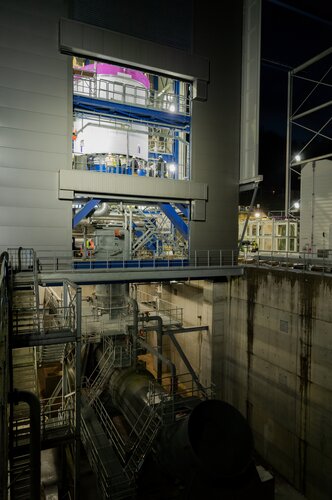 The Ariane 6 upper stage has been installed for tests at the DLR German Aerospace Center in Lampoldshausen, Germany