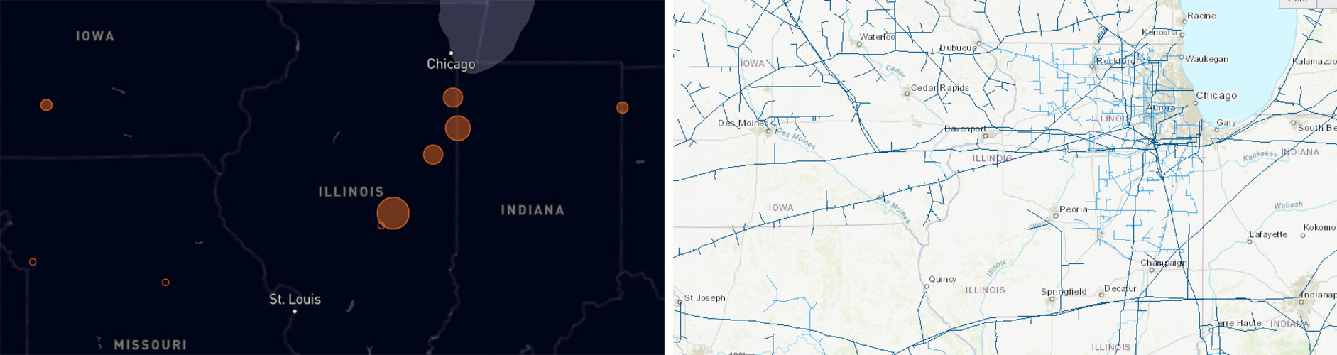 Large methane concentrations in non-oil and gas producing regions