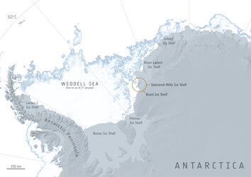 Location of the Brunt Ice Shelf