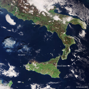 Copernicus Sentinel-3 view of Sicily and southern Italy