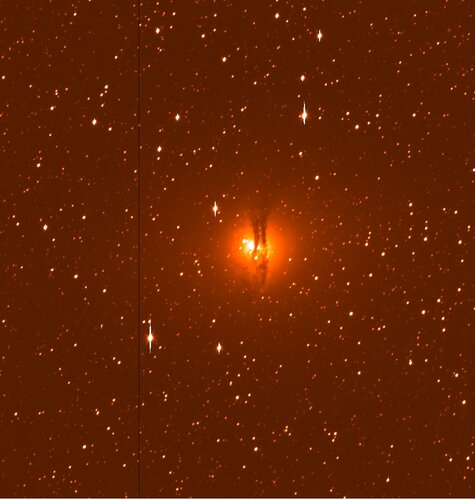 First Light with ESA's Test-Bed Telescope at La Silla (zoom on Centaurus A)