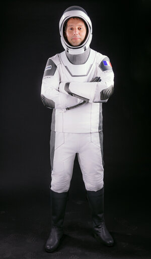 Thomas Pesquet in SpaceX flight suit