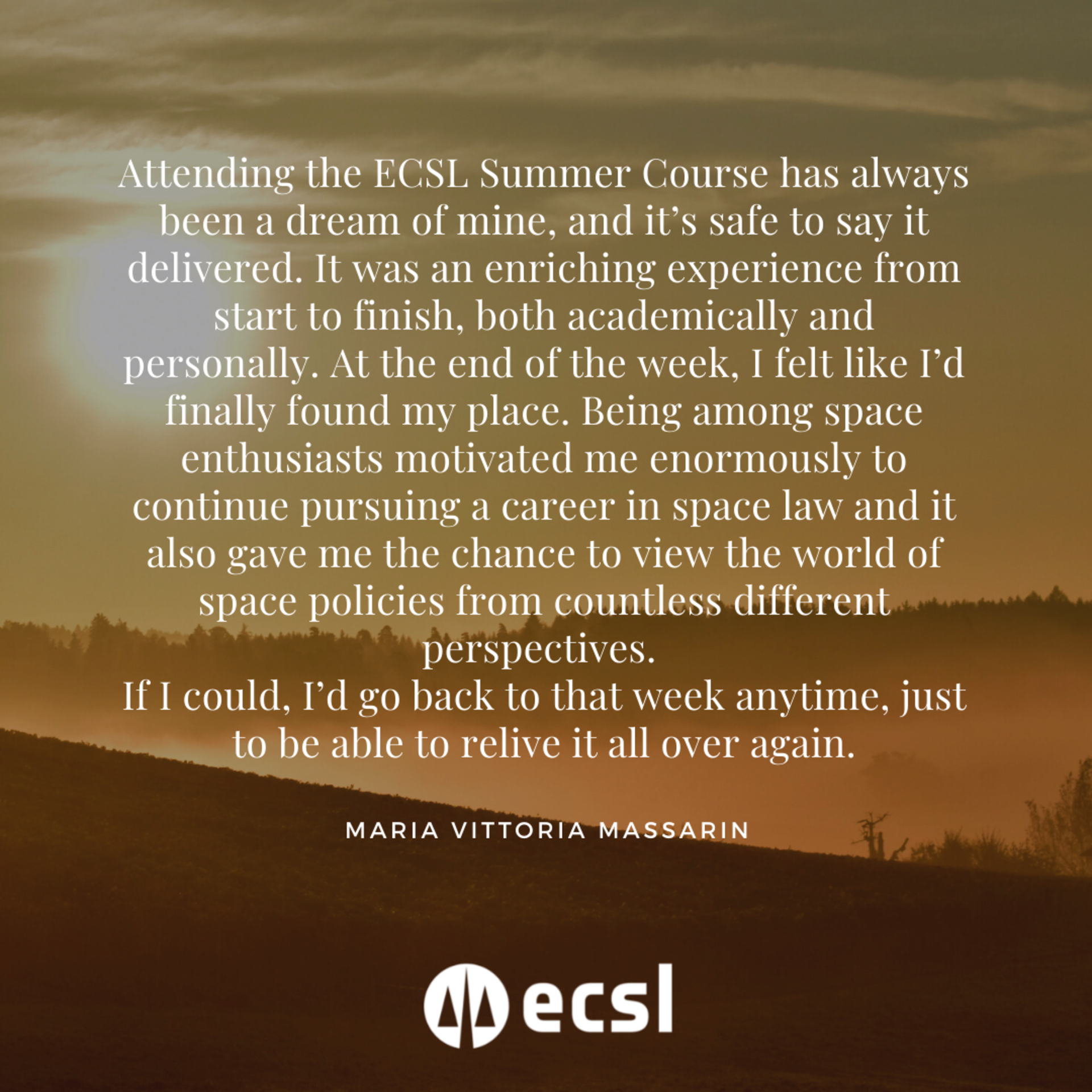 ECSL Summer Course Statement - Maria Vittoria Massarin