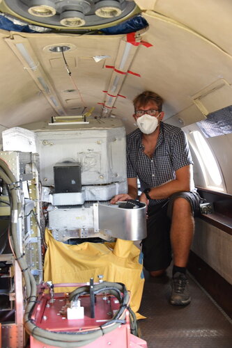 Inside one of the Aeolus campaign aircraft