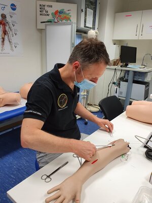 ESA astronaut Matthias Maurer refreshes his medical skills at ESA's EAC ahead of his Cosmic Kiss mission