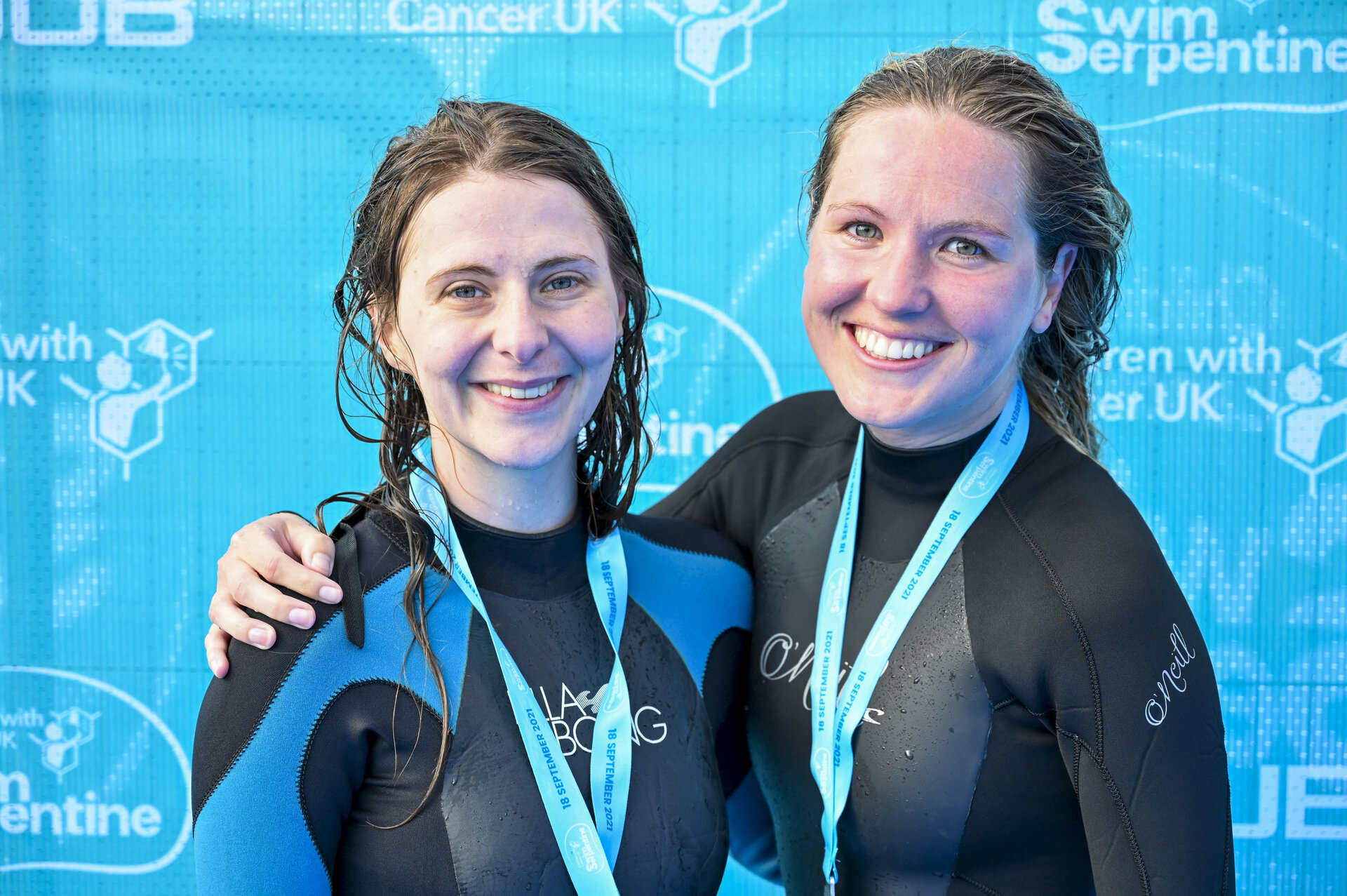 Swimmers who had completed the Swim Serpentine event on 18 September