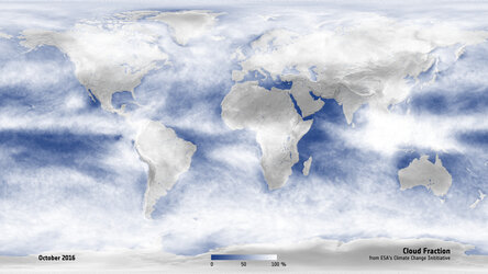 Cloud fraction map