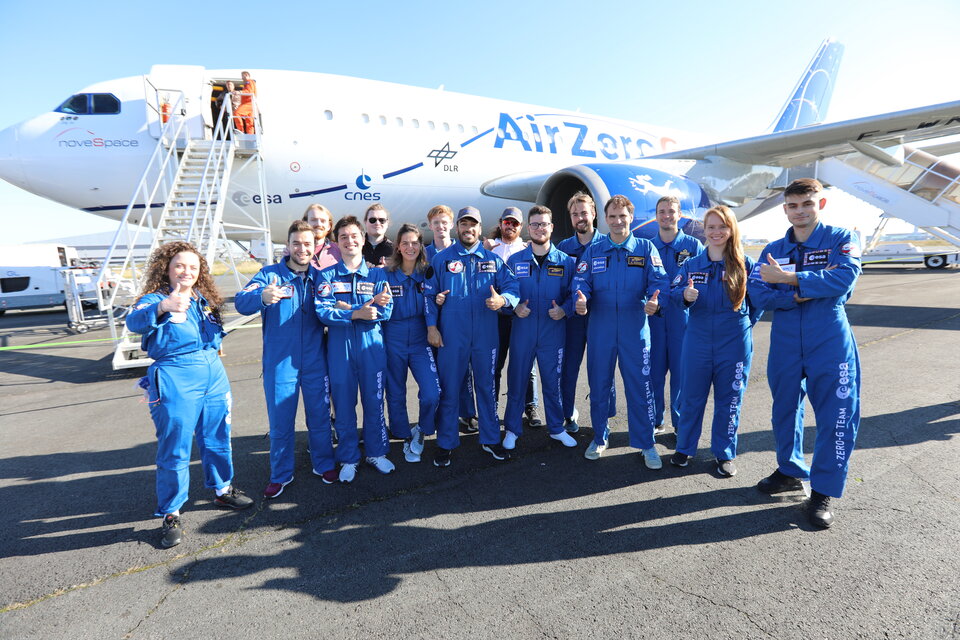 Fly Your Thesis! teams at the 77th ESA Parabolic Flight Campaign 