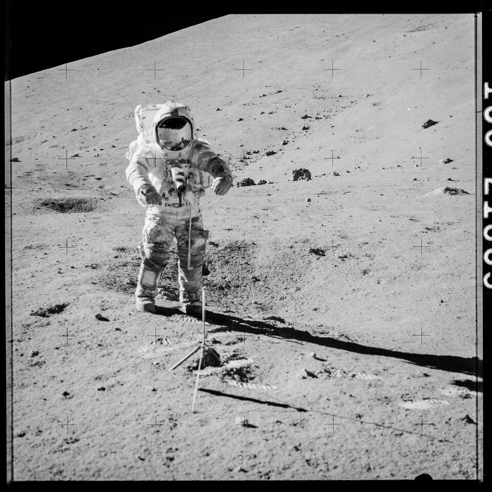 Apollo 17 astronaut Gene Cernan on the Moon