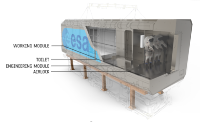 Section model of the Future Lunar Exploration Habitat