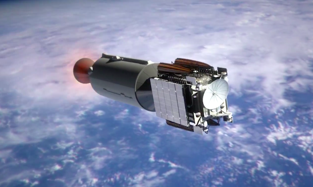 DSCOVR on its Falcon 9 upper stage