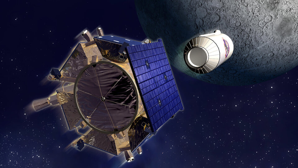 NASA's LCROSS impacting the Moon
