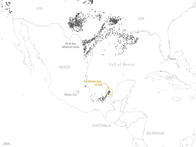 Oil and gas extraction areas 