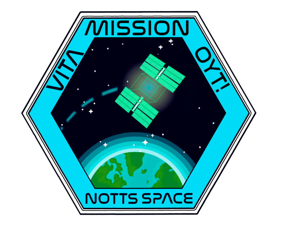 The logo shows the team's aspirations of getting to the ISS