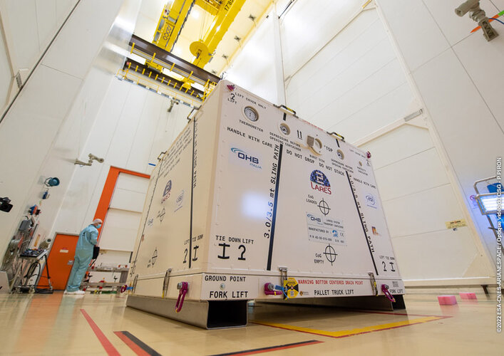 VV21 payload LARES-2 arrives at Europe's Spaceport