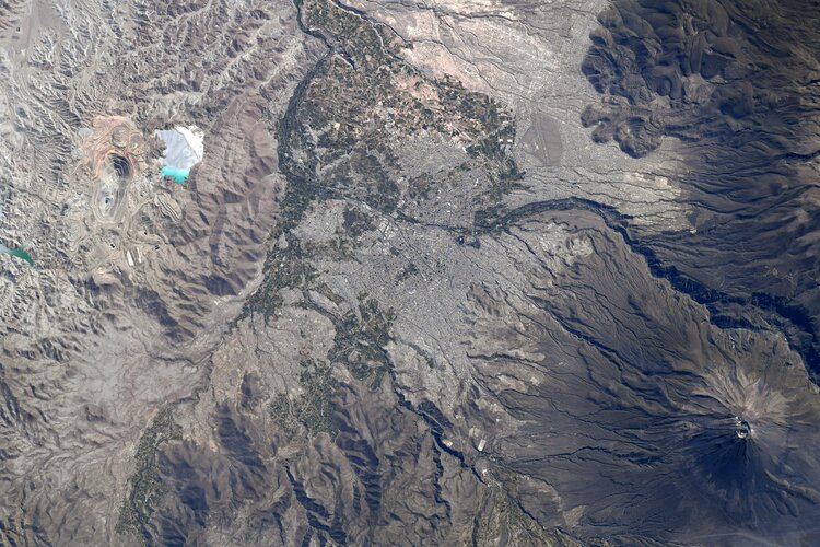 Arequipa, Perú from the International Space Station