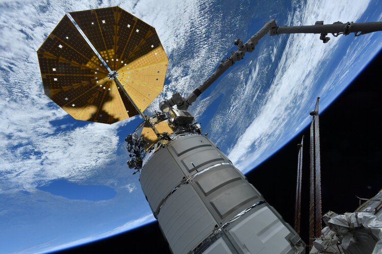 Cygnus departure from Space Station