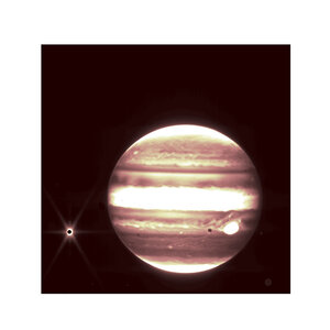 Jupiter and Europa (NIRCam) commissioning image