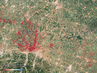 Subsidence patterns around Bologna