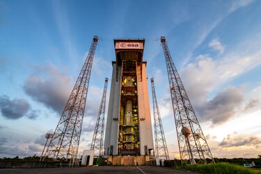 The Vega-C Payload Assembly Composite (PAC) with LARES-2 has beenintegrated onto the Vega-C launch Vehicle on 7 July 2022 at Europe's Space Port in Kourou, French Guiana.