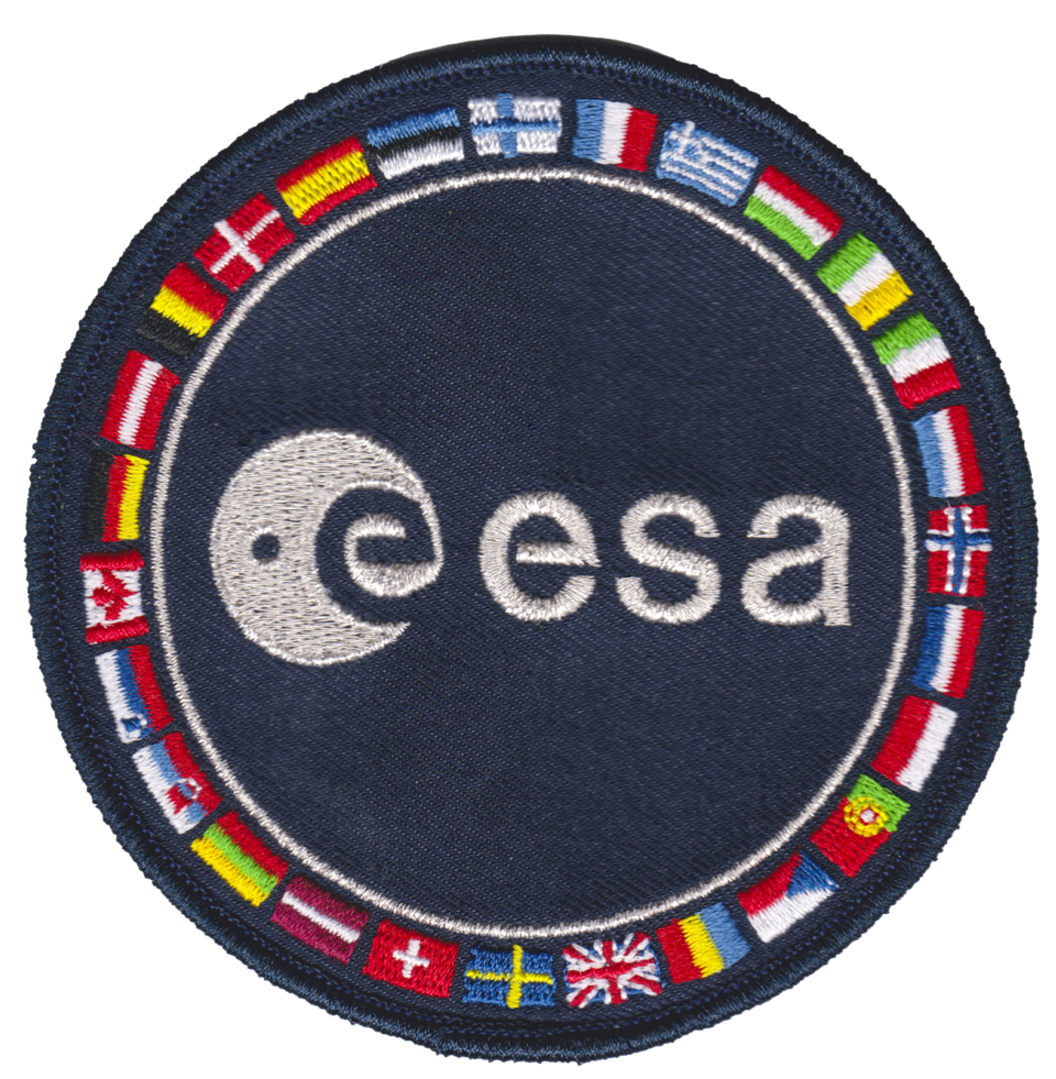 L’édition 2022 de « l'écusson avec les drapeaux » de l’ESA incluant la Slovaquie, nouveau membre associé.
