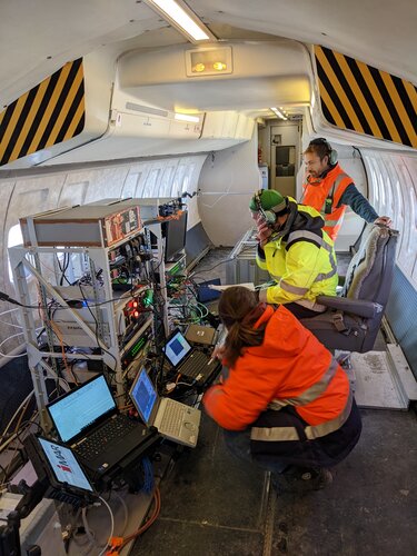 Inside the DASH-7 aircraft