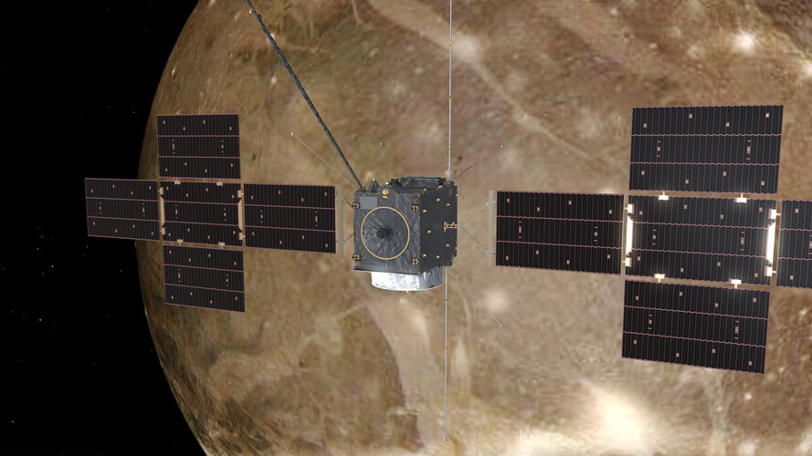 Juice flyby of Ganymede (artist’s impression)