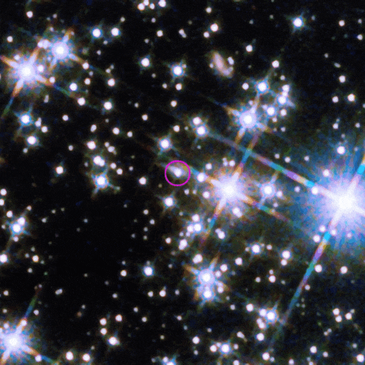 Hubble captured afterglow of gamma-ray burst 221009A (gif)