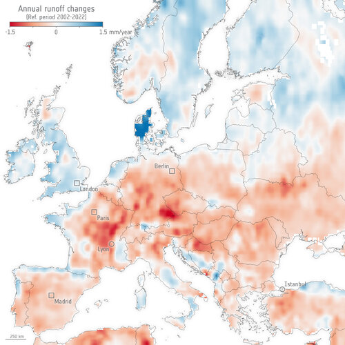 Annual runoff trend 2002–2022