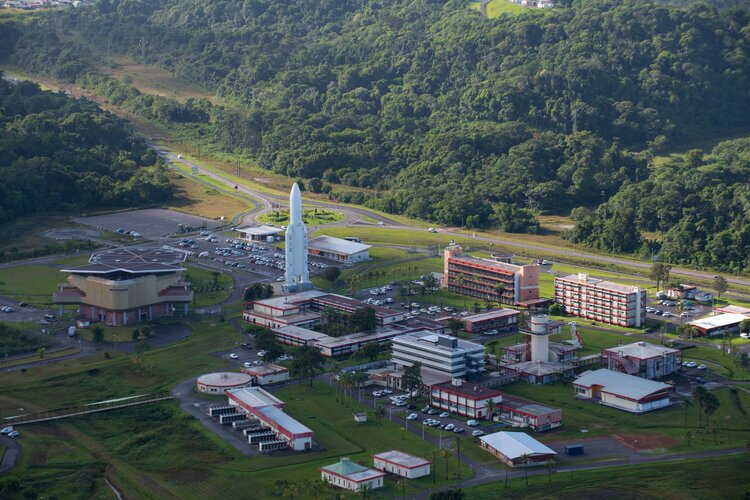 Europe's Spaceport site entrance, Jupiter 2 building, Space Museum, Technical Centre and administration offices