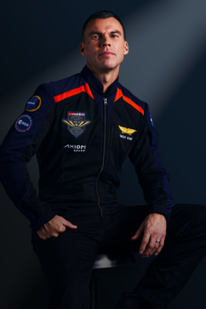 Marcus Wandt in Axiom Space flightsuit