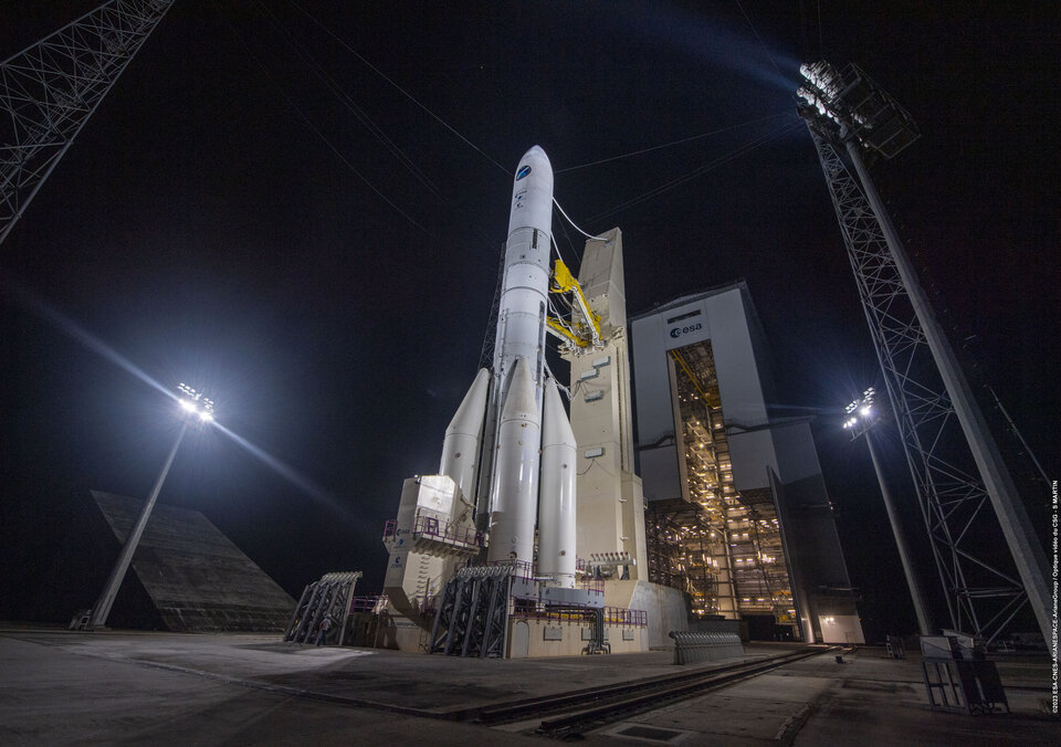 Ariane 6 pendant la répétition nocturne