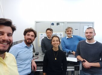 Team work - Alessandro, Michele, Prof. Bozzoli, Silvia, Prof. Filippeschi, Vittorio