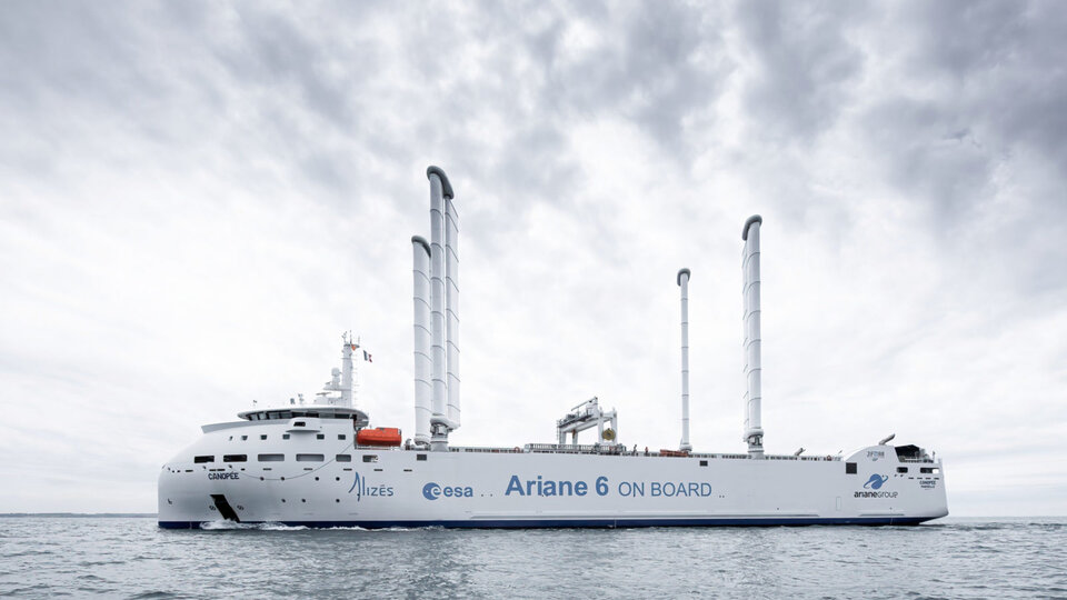 Ariane 6 aan boord van Canopée