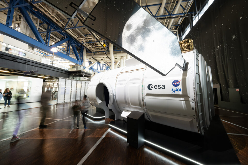 La maquette à l’échelle 1 du module I-Hab de la future Station lunaire Gateway 