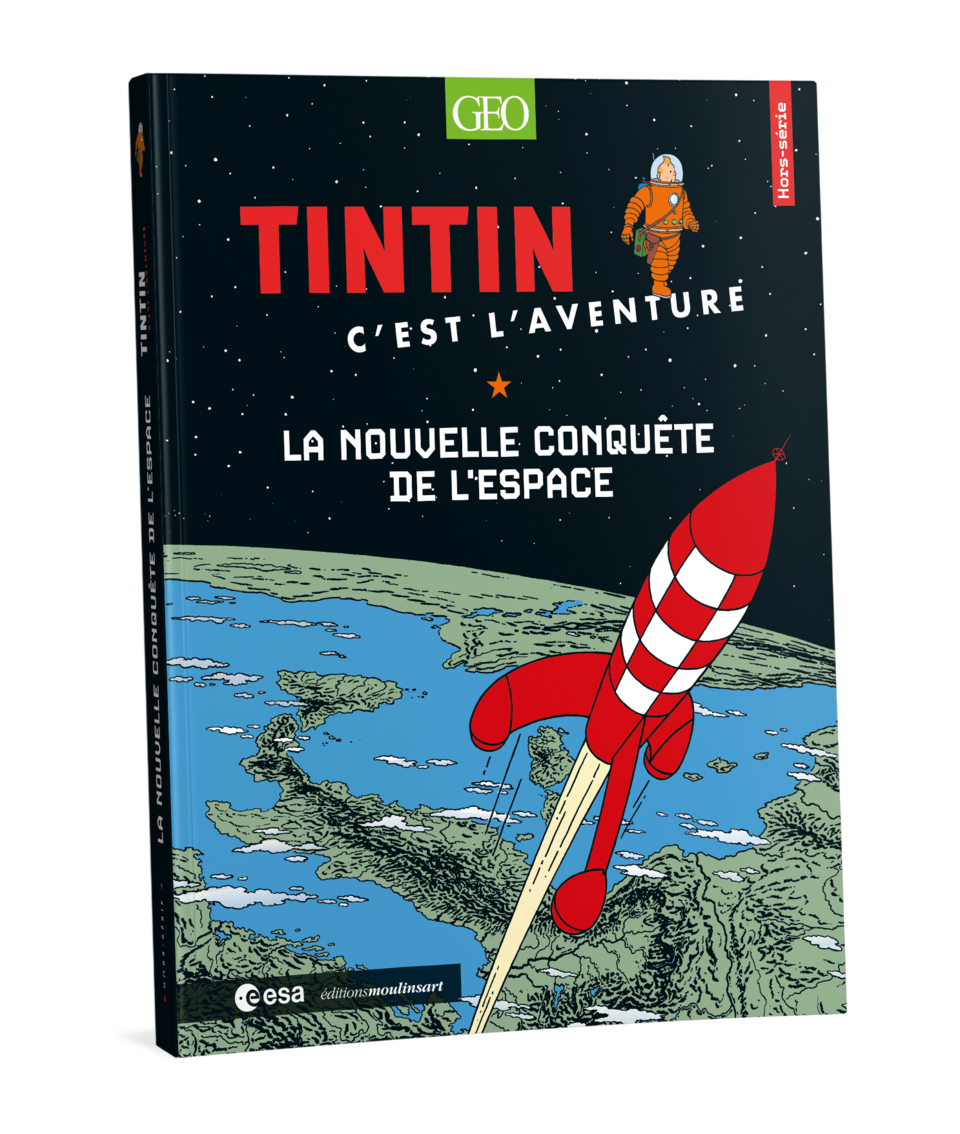 La dernière édition de « Tintin, c’est l’aventure », créée en partenariat avec l’ESA, est parue le 13 décembre 2023.