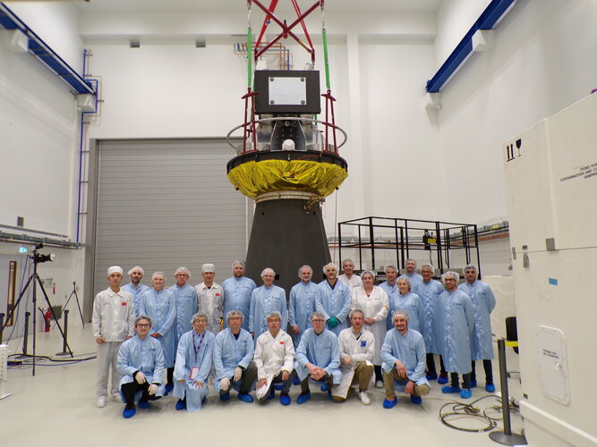 Smile spacecraft during a spacecraft-launcher fit-check