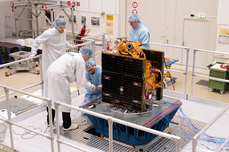 Preparing Arctic Weather Satellite for tests