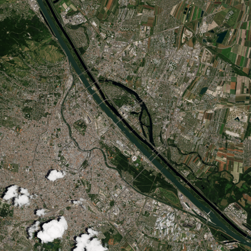 The historic centre of Vienna, Austria’s capital city, is featured in this image captured on 23 June 2023.