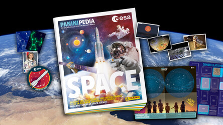 ESA X Panini space sticker album packshot image