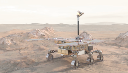 Rosalind Franklin rover exploring martian site