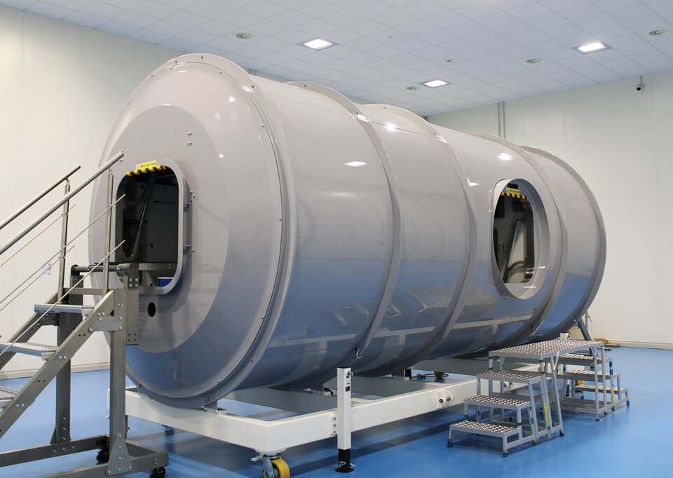 Lunar I-Hab mock-up at Thales Alenia Space in Turin, Italy