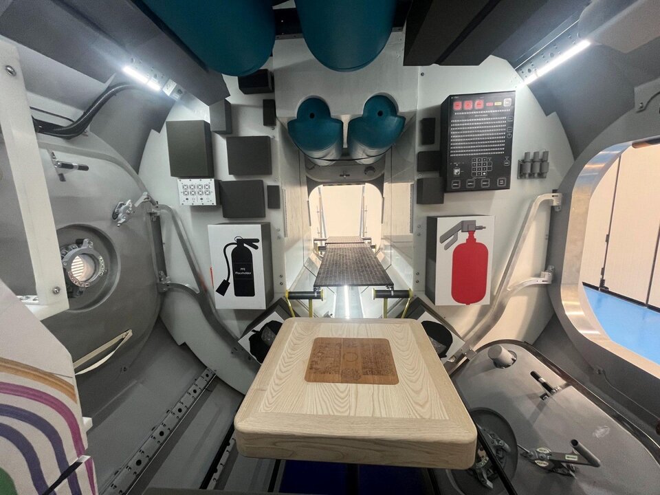 The interior of the Lunar I-Hab mock-up